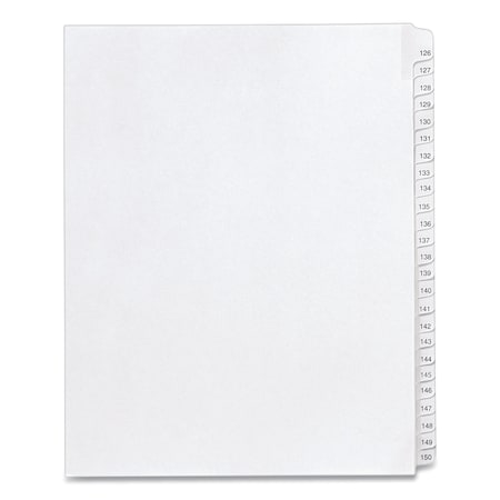 Avery Dennison Index Tab, Allstate 126-150, White, PK25 01706